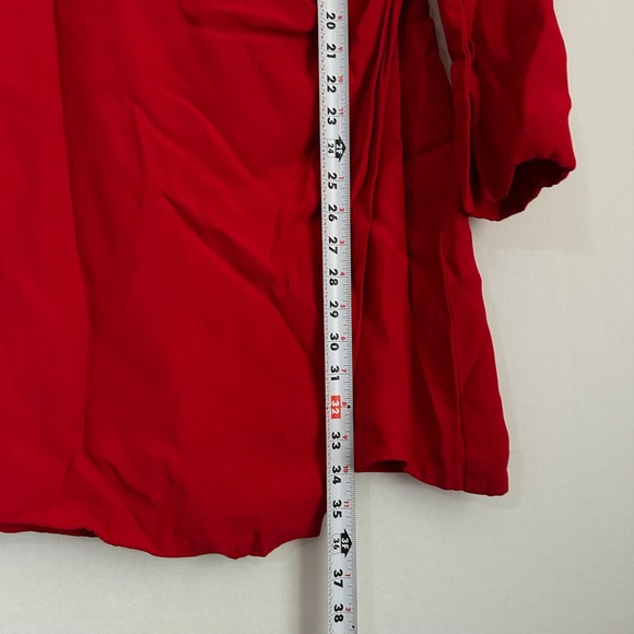 C/MEO Collective Mini Dress Wrap Long Sleeve Party‎ Cocktail Red Night Air XS - Picture 10 of 10